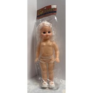 Darice 13.5" Undressed Doll w/Longer White Hair Sleepy Eyes Plastic P-12084-10